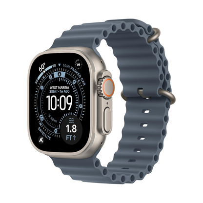 Apple Watch Ultra 3 (GPS + Cellular, 49mm) – Rugged Titanium Multisport Smartwatch with Always-On Retina Display, Advanced Health & Fitness Tracking, Satellite Communication, Precision GPS, Water-Resistant Design + Free Ocean Band