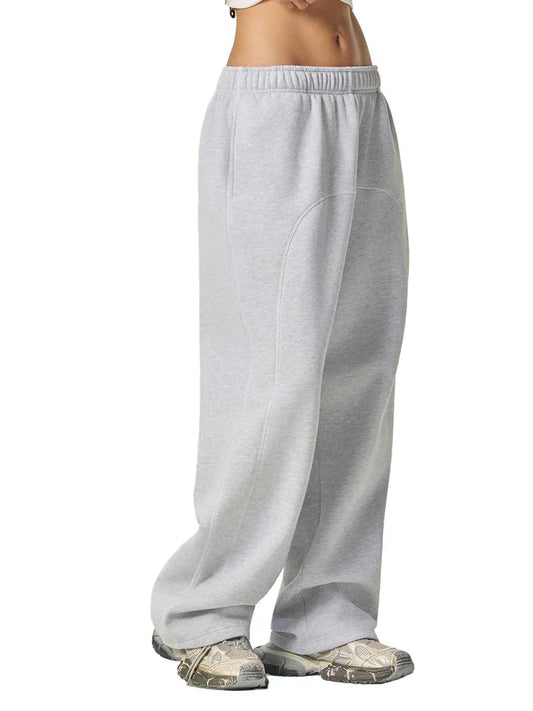 Phantom Core Grey Tracksuit Contrast-Stitched Fleece Sweatpants Streetwear VIP