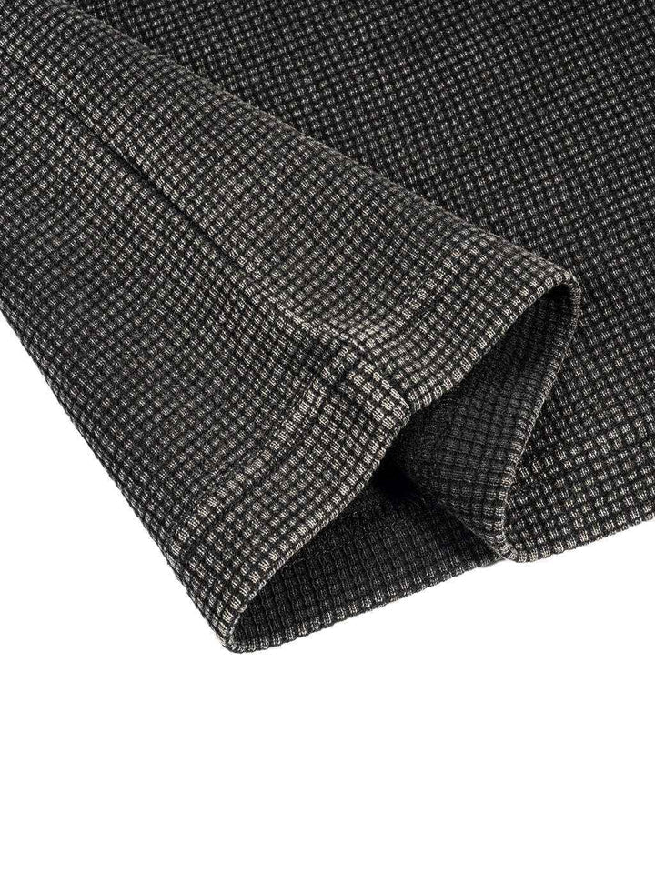 Light Up Pack Waffle-Texture Washed Boxy T-Shirt Unisex Graphic Smoke - BLACK CARTA