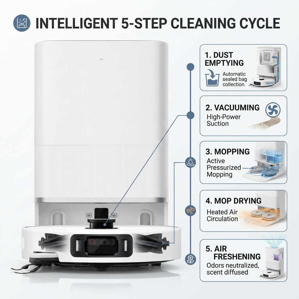 Dream Air X9 – Self-Emptying Robot Vacuum & Mop