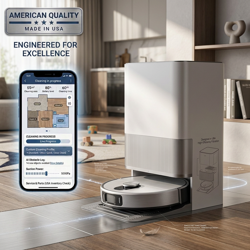 Dream Air X9 – Self-Emptying Robot Vacuum & Mop