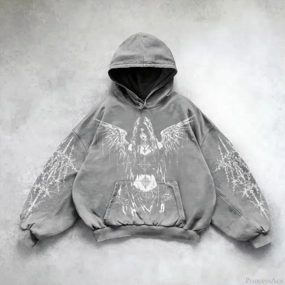 Leaf Camouflage Loose Sweatshirt Hoodie - Black Carta